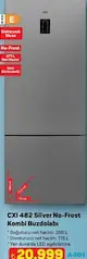 SEG CXI 482 SİLVER NO-FROST KOMBİ BUZDOLABI